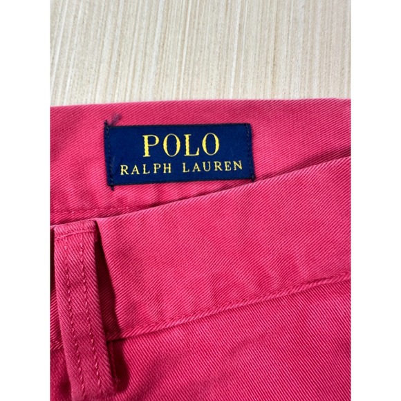 Polo Ralph Lauren Chino Shorts Mens‎ 34 Pink Cotton Slash Pockets Zip Fly Golf - Picture 2 of 5